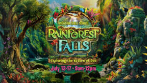 Vacation Bible School RAINFOREST FALLS 5 2026 VBS 1080x1920 Main Slide
